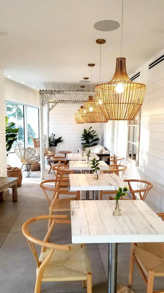 White shiplap walls